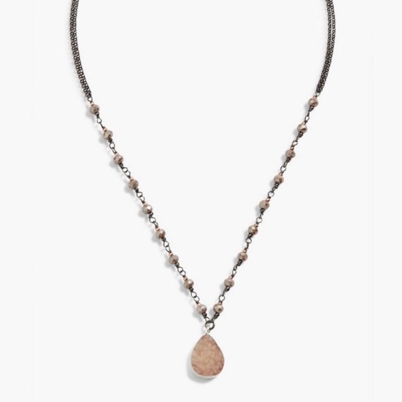 Lucky Brand Druzy Drop Necklace - Picture 1 of 7